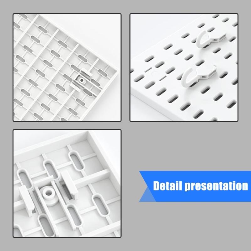 Space Saving Pegboard Shelving System Pegboard Accessories For Home Office Bathroom Organization Waterproof Wall Rack