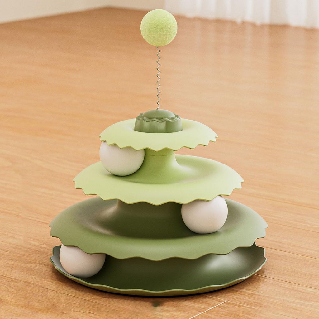 Cat Turntable Toy Interactive Amusement Plate Kitten Puzzle Plaything Boredom Relief Pet Teaser