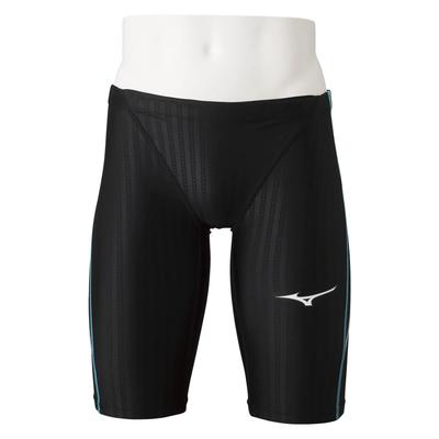 Mizuno Stream Ace Racing Meio FINA Tamanho M Fato de Banho Masculino, Spats, N2MB0020, (Federação Internacional) Aprovado, Verde,