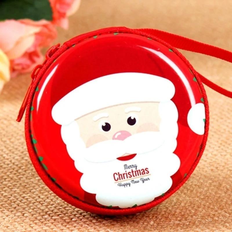 Scatola Regalo di Natale Creativa Portamonete Carino Portatile Scatole di Latta per Contanti Regali di Natale Custodia con Cerniera Porta Caramelle(inviato Casualmente)