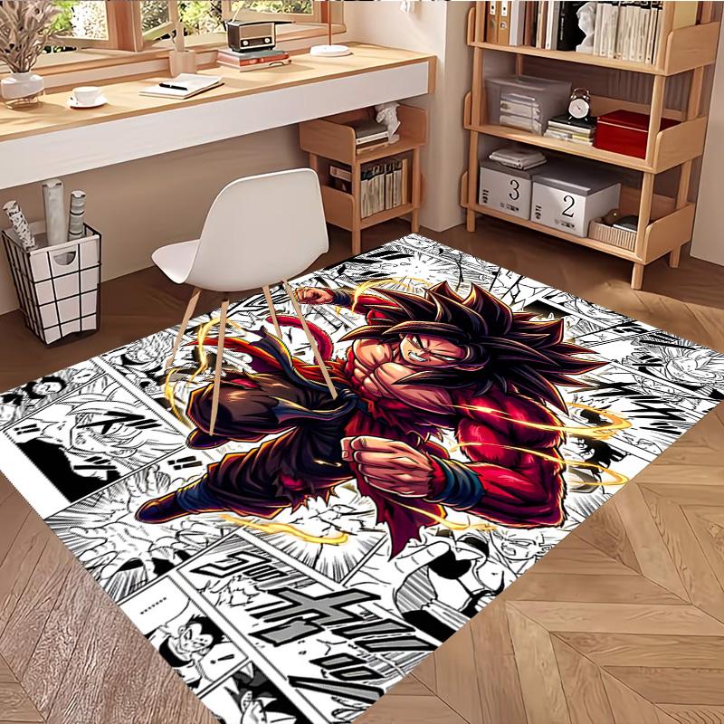 DRAGON BALL Print Rug, Washable Floor Carpet, For Entryway Dorm Laundry Room Office Study, Home Decor Birthday Christmas Gift