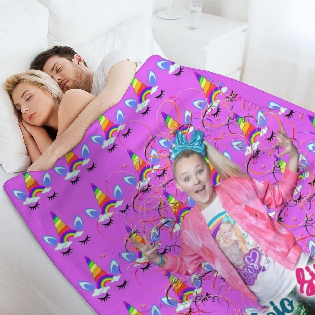 Coperta Plaid Jojo Siwa regali di Natale Flanelle Peluche Coperte Termiche