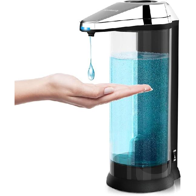 Automatic Soap Dispenser, 17oz/500ml Touchless Soap Dispenser, Plastic Hand Soap Dispenser for Kitchen Bathroom, with 7 Levels Adjustable Soap