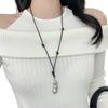 Symbolic Peanut Pendant Necklace Adjustable Length Neckchain Fashion Jewelry For Daily Outfit Enhancement