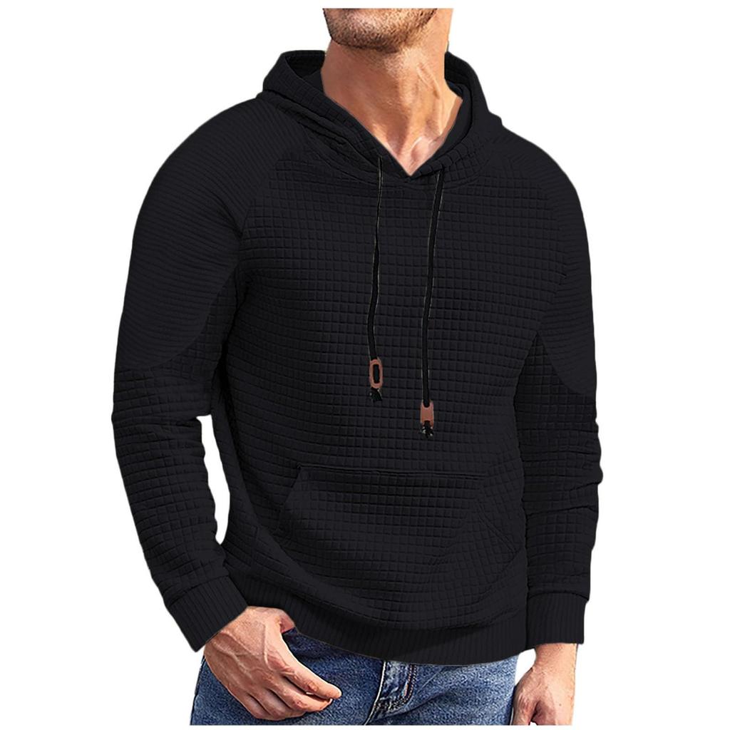 Mens  Hoodies Lightweight Casual Pullover Shirts Basic Fall Long Sleeve Hooded Sweatshirt With Pocket