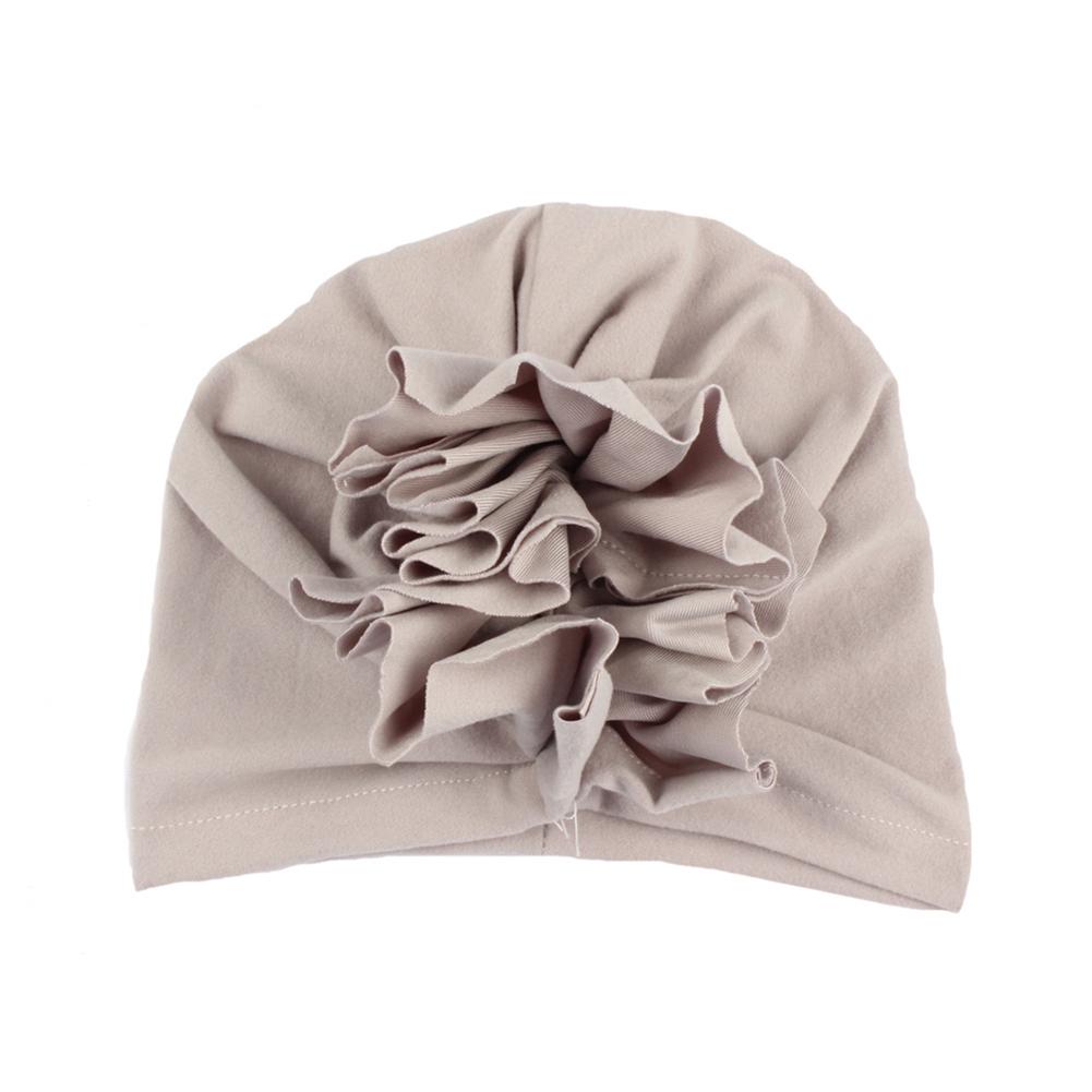 Cute Big Flower Design Warm-Keeping Knitting Cap Solid Color  Headgear