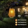 Waterproof Outdoor Solar Hanging Lantern LED Rattan Wicker Light for Garden Yard Patio Porch Backyard Pathway Tree Decoration