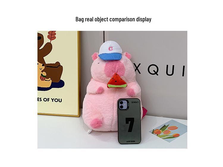 Capybara Plush Cartoon Double Shoulder Backpack - Cute Children's Bag