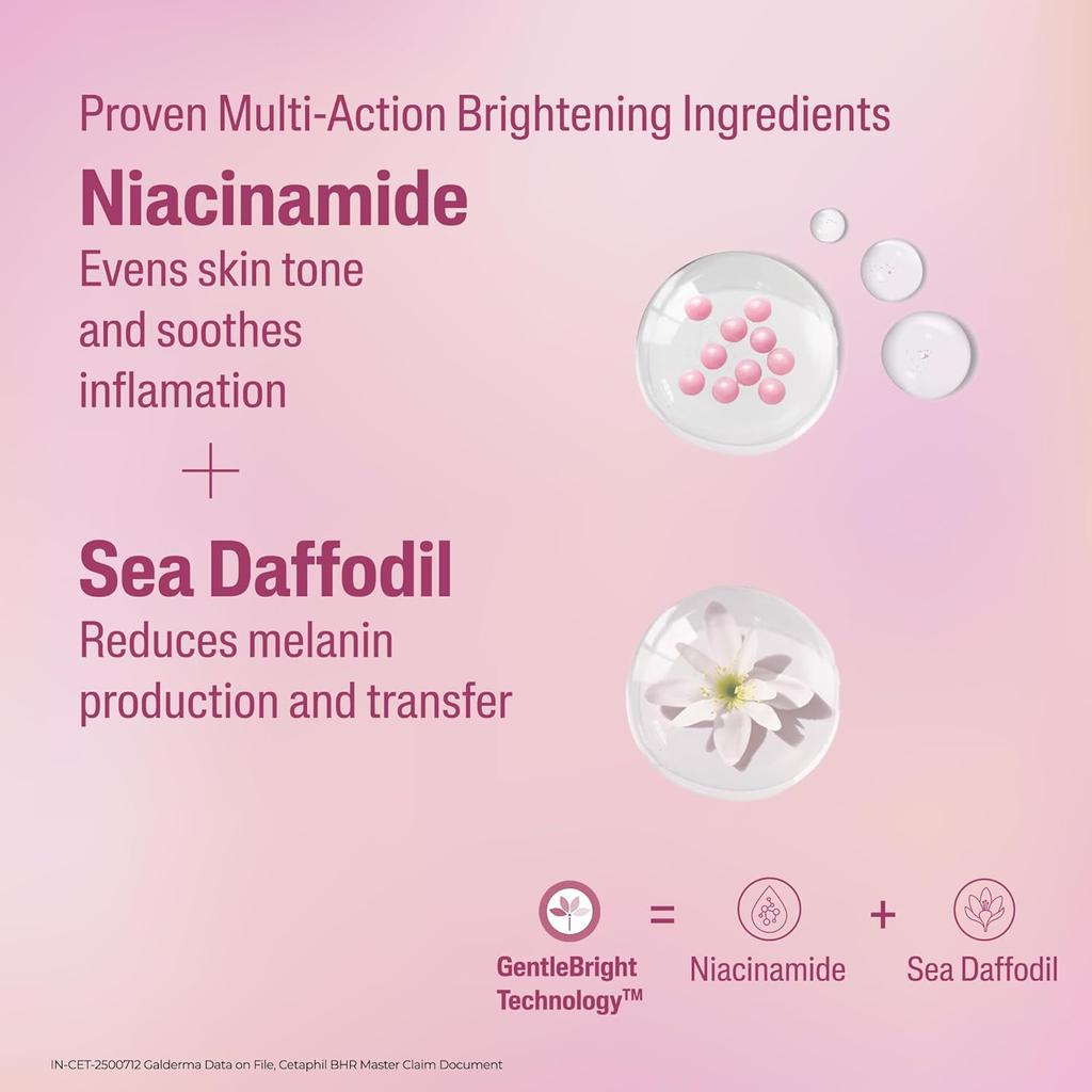 Cetaphil Bright Healthy Radiance Gentle Renewing Cleanser|100G|Gentlebright Technology With Vitamin E-Releasing Jojoba Beads