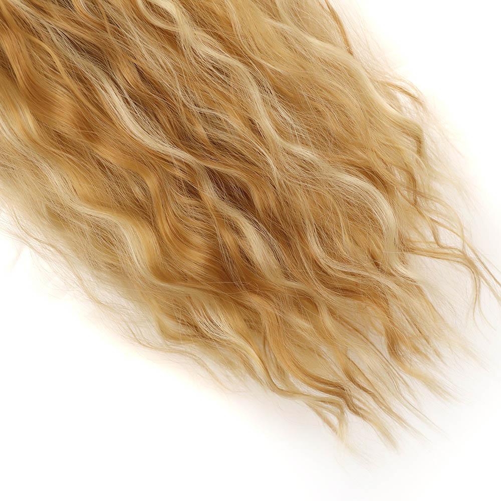 6 szt./zestaw Doczepiane włosy na klipsy Plażowe falowane włosy Długie sprężyste kręcone dopinki