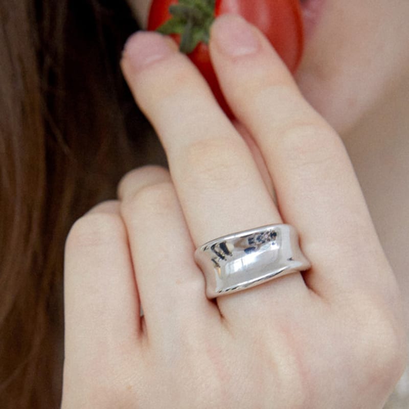 by hyeres Bone bone ring (Silver) BH7R53715WB