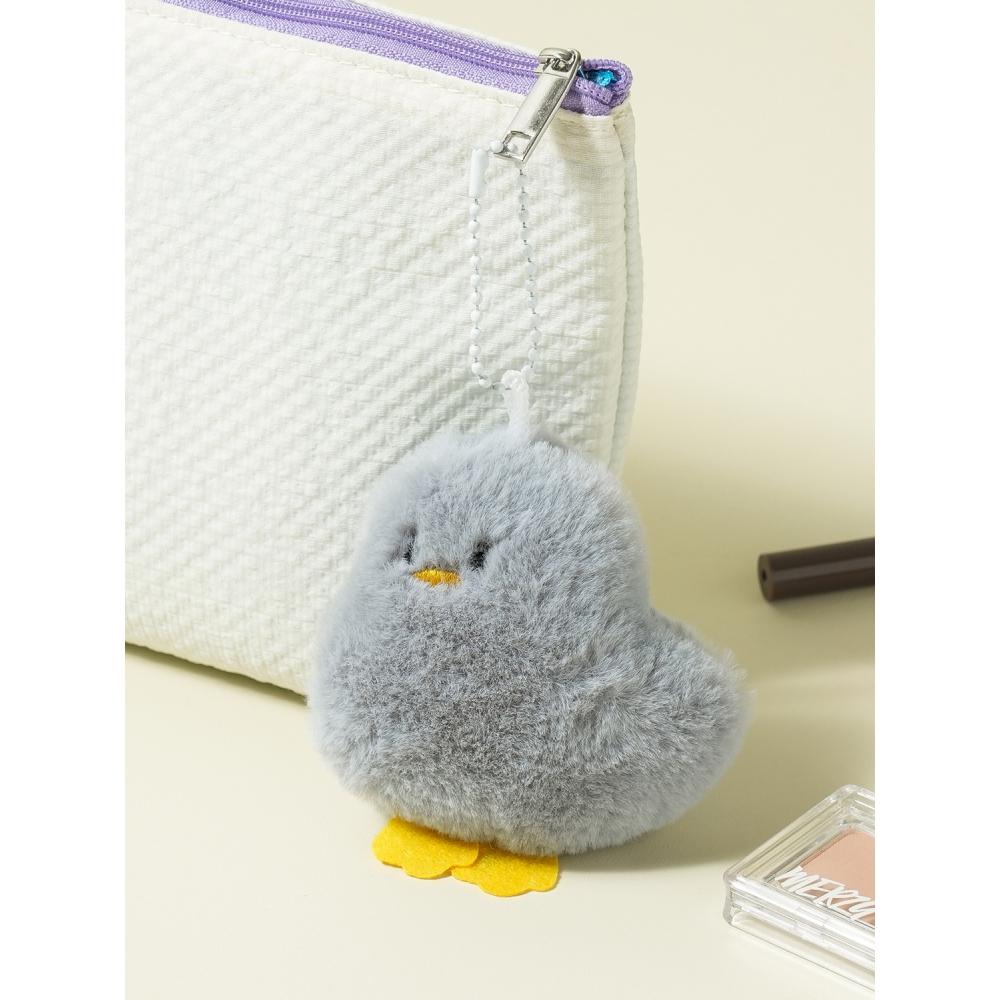 Daiso Duck Plush Keyring Grey