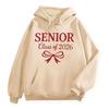 Senior Sweatshirt Grad Gift Class of 2026 Hoodie Graduation Gifts for Her Personalized Senior Gift Drop Shoulder Tracksuit