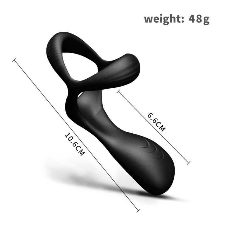 10 Frequency Vibration Silicone Penis Ring Men Prostate Vibrators Testicle Massage Anal Plug Cock Chastity Cage Adult Sex Toys