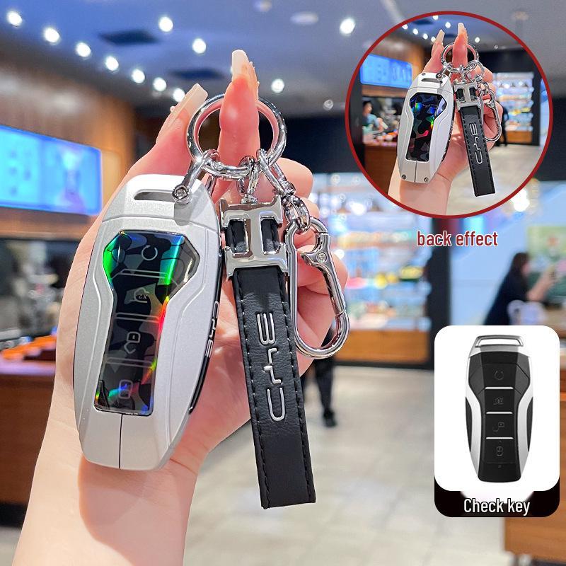 BYD Key Case for Song Plus, Qin DMi, Han EV, Dolphin, Seagull - Metal Buckle Full Coverage Accessories