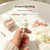 3D Tortenring Kerzenhalter Seidenfinish Niedlicher Geburtstagskuchenring Ohne Kerze Europäischer Stil Mini-Kuchenkerzenring
