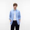 Tommy Hilfiger Oxford Business Casual Minimalist Solid Slim Fit Long Sleeve Shirt Men shirts Blue XM0XM01120