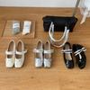 French Fairy Wind Gentle Evening Wind Lotus Leaf Edge Word with Square Head Mary Jane Shoes Inner Height Increase Ballet Single Shoes Women