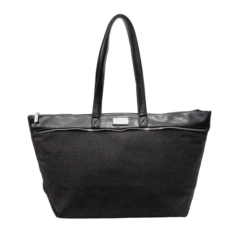 

Сумка для подмышек с контрастной строчкой, женская, большой емкости, водонепроницаемая, для путешествий, фитнеса, для отдыха на открытом воздухе, сумка через плечо чёрный