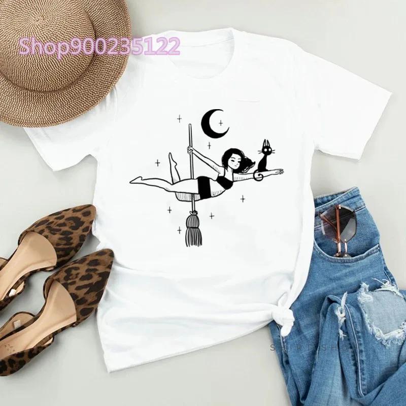 Just Pole It T-shirts Women Printd Letter Tshirt Women's Short Sleeve Fashion Pole Dance Tops Streetwear Cute Unicorn T-shirt