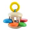 Infant Soothing Wooden Rattle Toy Set: Hand-Shaking Bell, Cage, and Baby Grip Car
