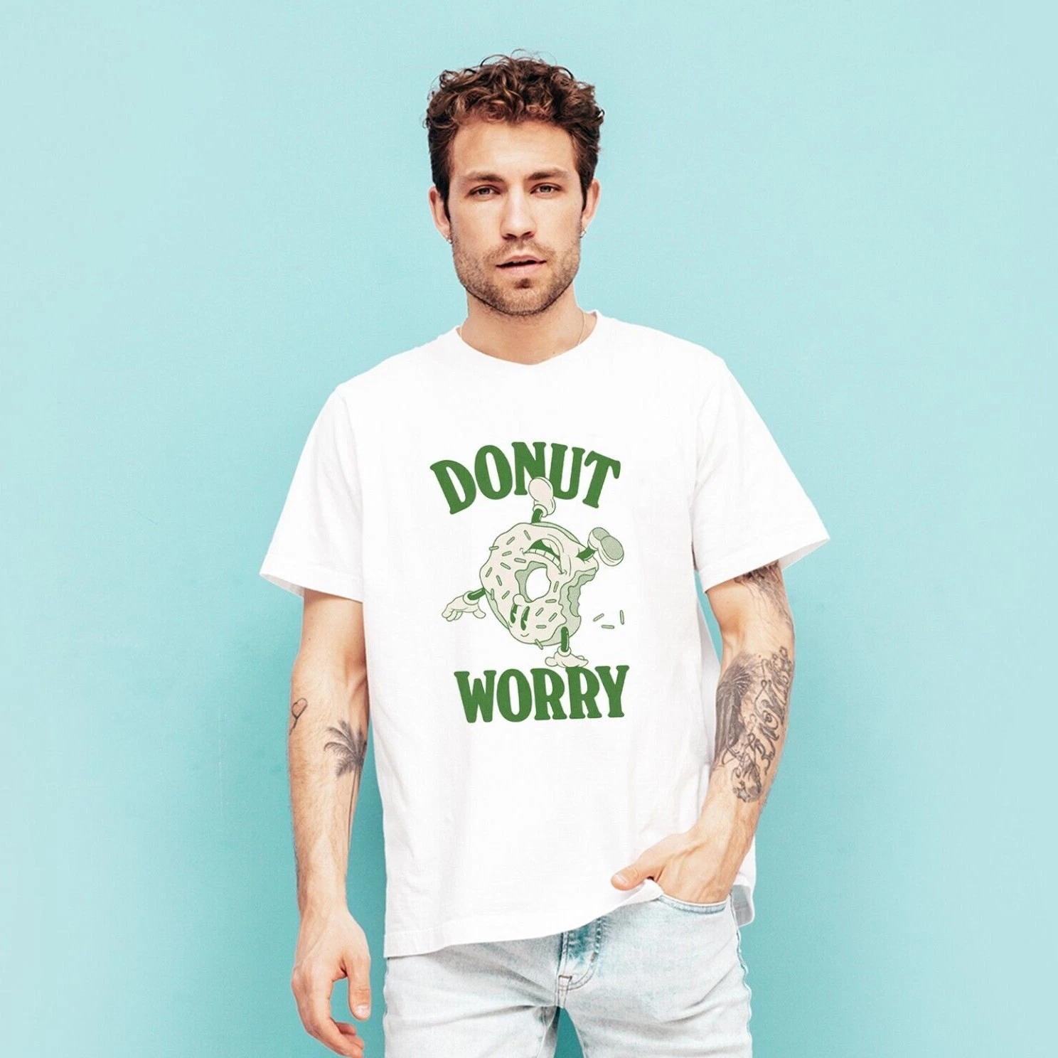 

Unisex Slim Fit T-Shirt - Donut Worry Stylish Original Student Summer Couple Fun S