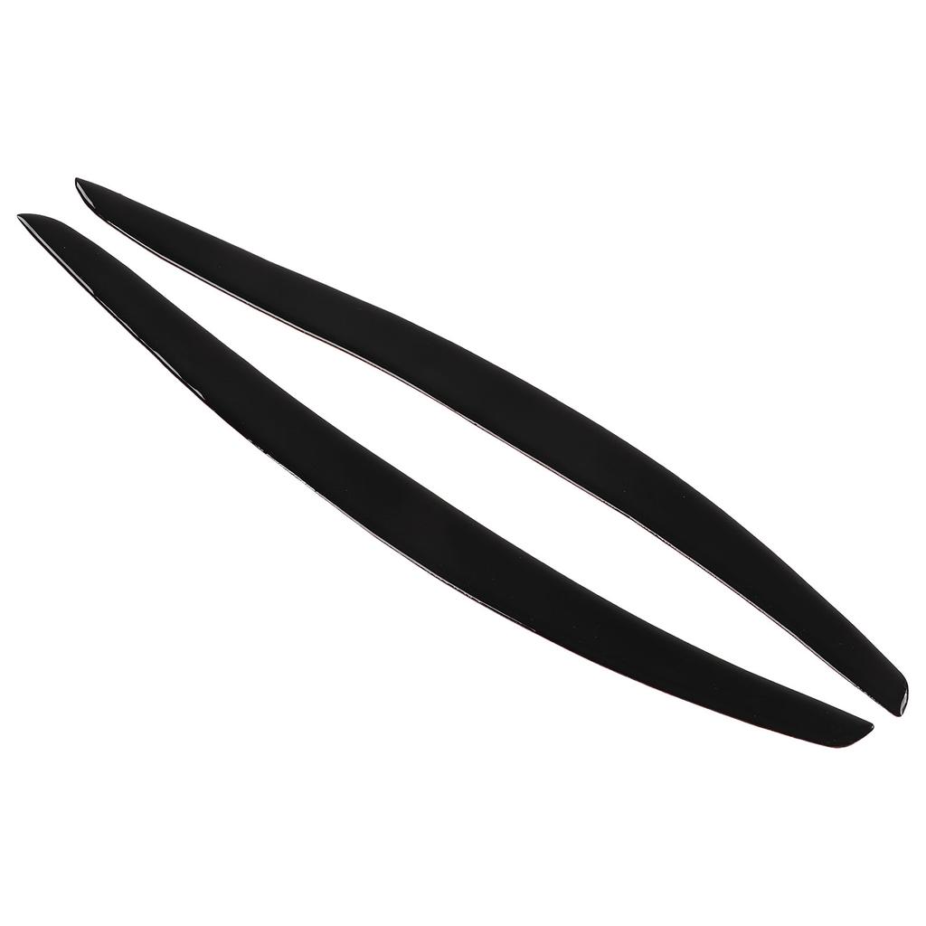 2 Pcs Headlight Eyebrow Glossy Black Trim Front Left Right Decoration for 3 Series Coupe E92 2006‑2012