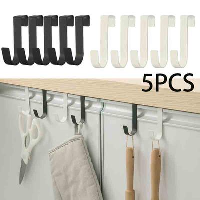 Metallhaken für Küchenschranktüren, Rückhaken für Badezimmer, Kleiderständer, Kleiderbügel, Hut, Handtuchhalter, Aufbewahrungshaken, Bürozubehör