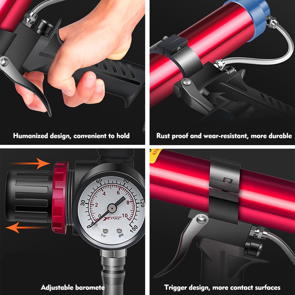 Verstellbare Pneumatische Glasleim-Dichtstoffmaschine Glasleimpistole 310ml Harter Kleber Dichtstoff Applikator Werkzeug Pneumatische Glasleimpistole