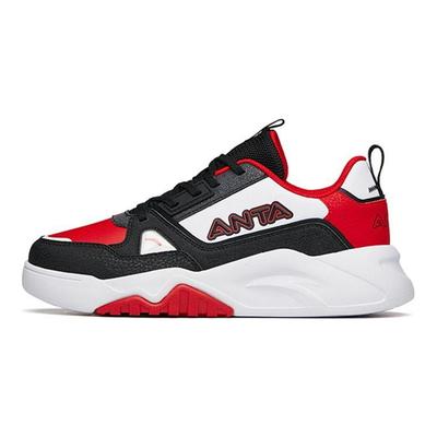 Kids Non-Slip Wear-Resistant Shock Absorbing Low-Top Skate Shoes Kids Sneakers Black White Red A312218002-3