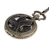 Large Antique Bronze Eagle Openwork Pocket Watch with Flower Design (8107)