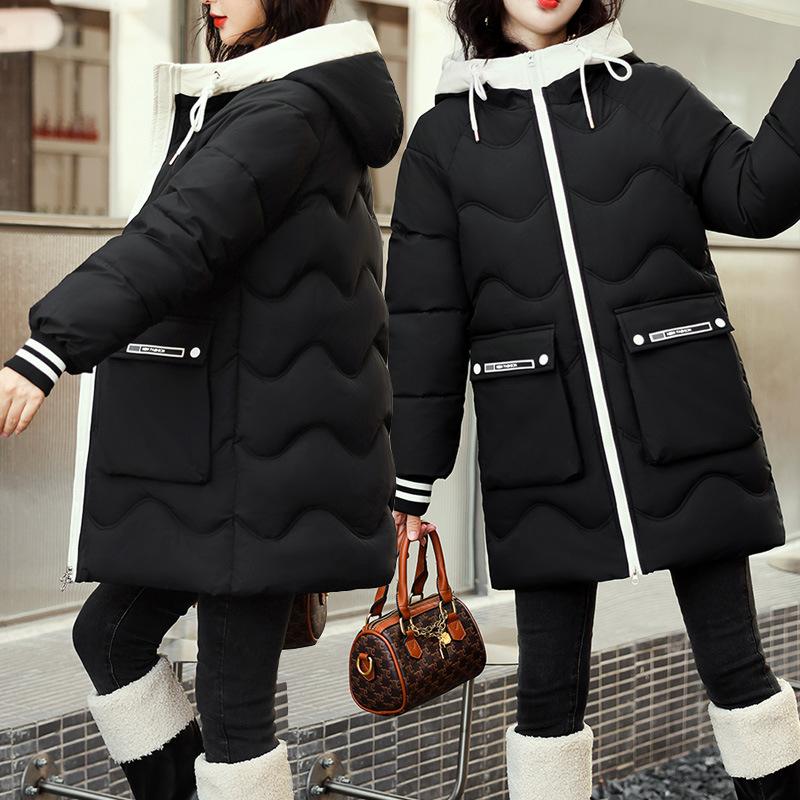 Down  Clothes Women's Winter Clothes New Loose  Clothes Women's Medium and Long Thickened Bread  Jacket