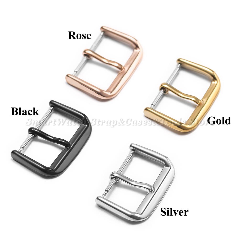 Universal Calfskin Leather Watch Strap Soft Material Watch Band 12/14/16/18/20/22mm Wristbands with Silver Stainless Steel Clasp
