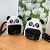 Plush bag girl mobile phone bag cute cartoon panda multi-purpose children's shoulder double shoulder messenger bag