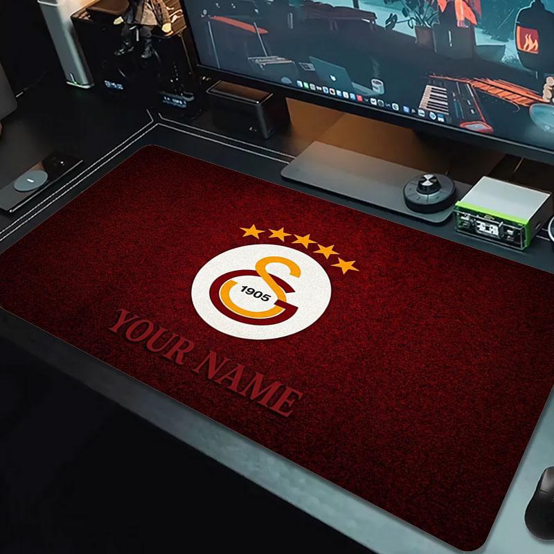 Galatasaray S Custom Name Large Size Mouse Pad Large Gaming Table Cushion Non-slip Laptop Tablet Big Mousepad XXL Mat Mini PC Playmat With Lock Edge