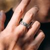 Horus Eye Ring Men Women Adjustable Open Band Sterling Vintage Retro Style Statement Jewelry
