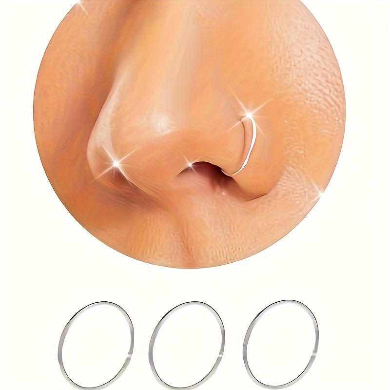 3-Piece Women's Nose Ring Set, 8mm Hypoallergenic Nose Ring, Women's Earrings