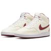 New Nike Court Vision Mid Top Sneakers White/Red DQ4977-161