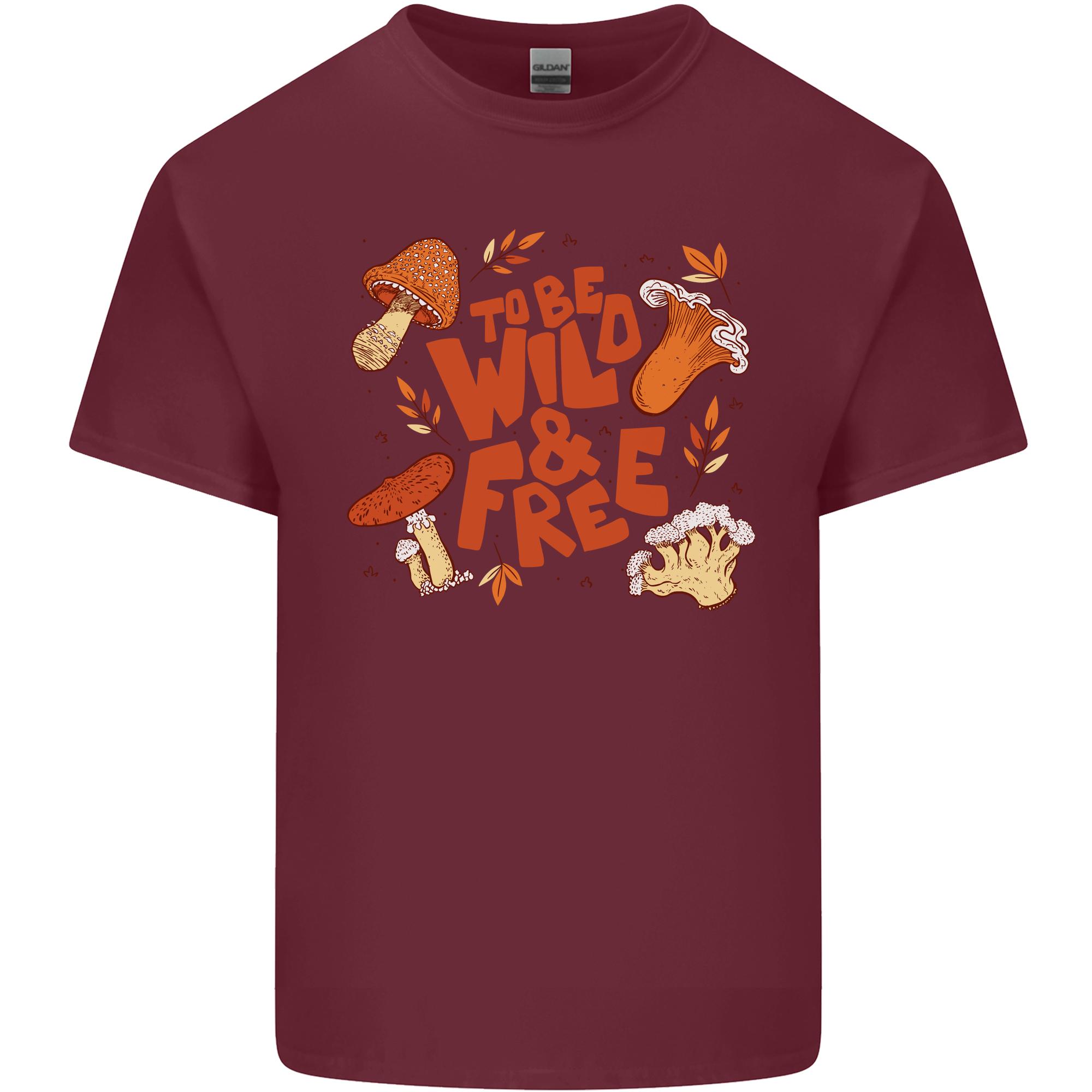 Wild Free Mushroom Foraging Nature Unisexs Light Cotton TShirt S