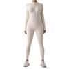 Export Zipper Nude Feel Long Sleeves Yoga Jumpsuit Women's Sports Running Workout Training Dance One-Piece Jumpsuit