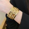 New Fashion Ocean Series Bangle Women Starfish Shell Hollow Open Cuff Bracelet Minimalist Vacation Style Travel Jewelry Gifts