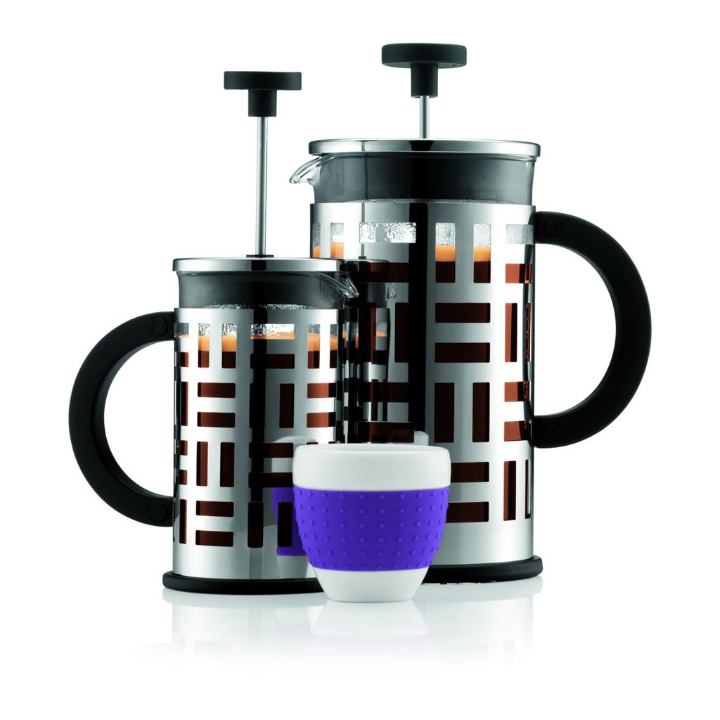 BODUM EILEEN French Press Kaffeebereiter, 350ml, Silber, Authentisch, 11198-16