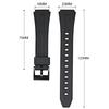 Gumowy Pasek do Casio F-201W F-201WA DB-36 WS-300 Męski Sportowy Wodoodporny Czarna Żywica Wymienny Bransoleta Pasek do Zegarka 18mm