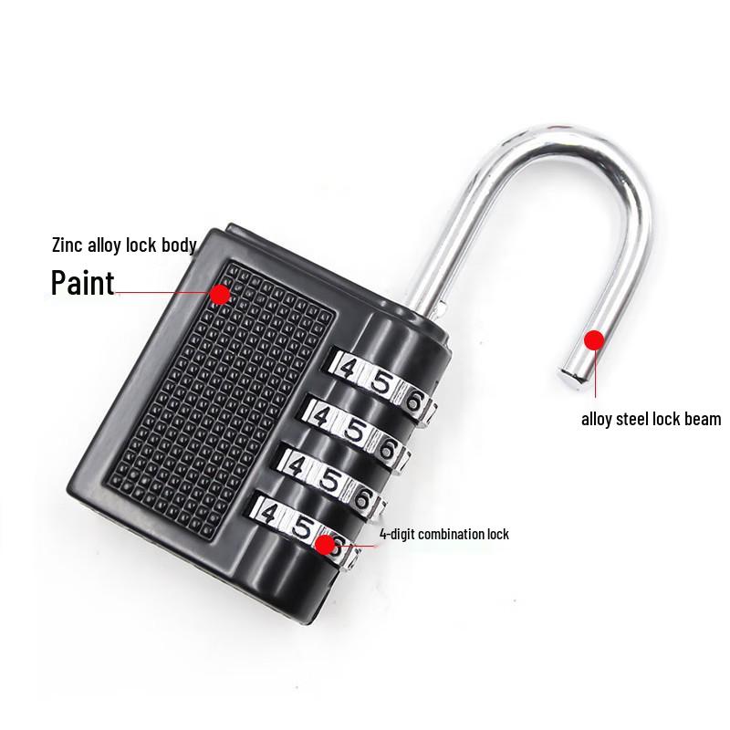 4-Digit Combination Padlock: Large, Anti-Theft Lock for Gym, Warehouse, Outdoor, and Locker Doors