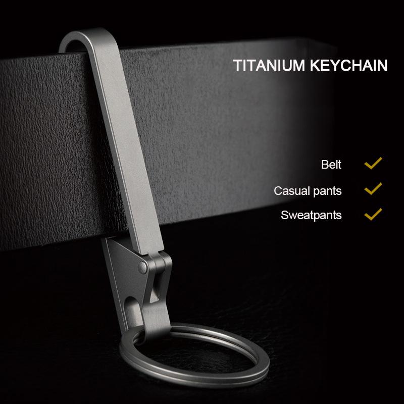 High-Quality Key Ring Ultra Lightweight Portable EDC Multitool Titanium Alloy Keychain Uxury Men Car Key Chain CNC Machining