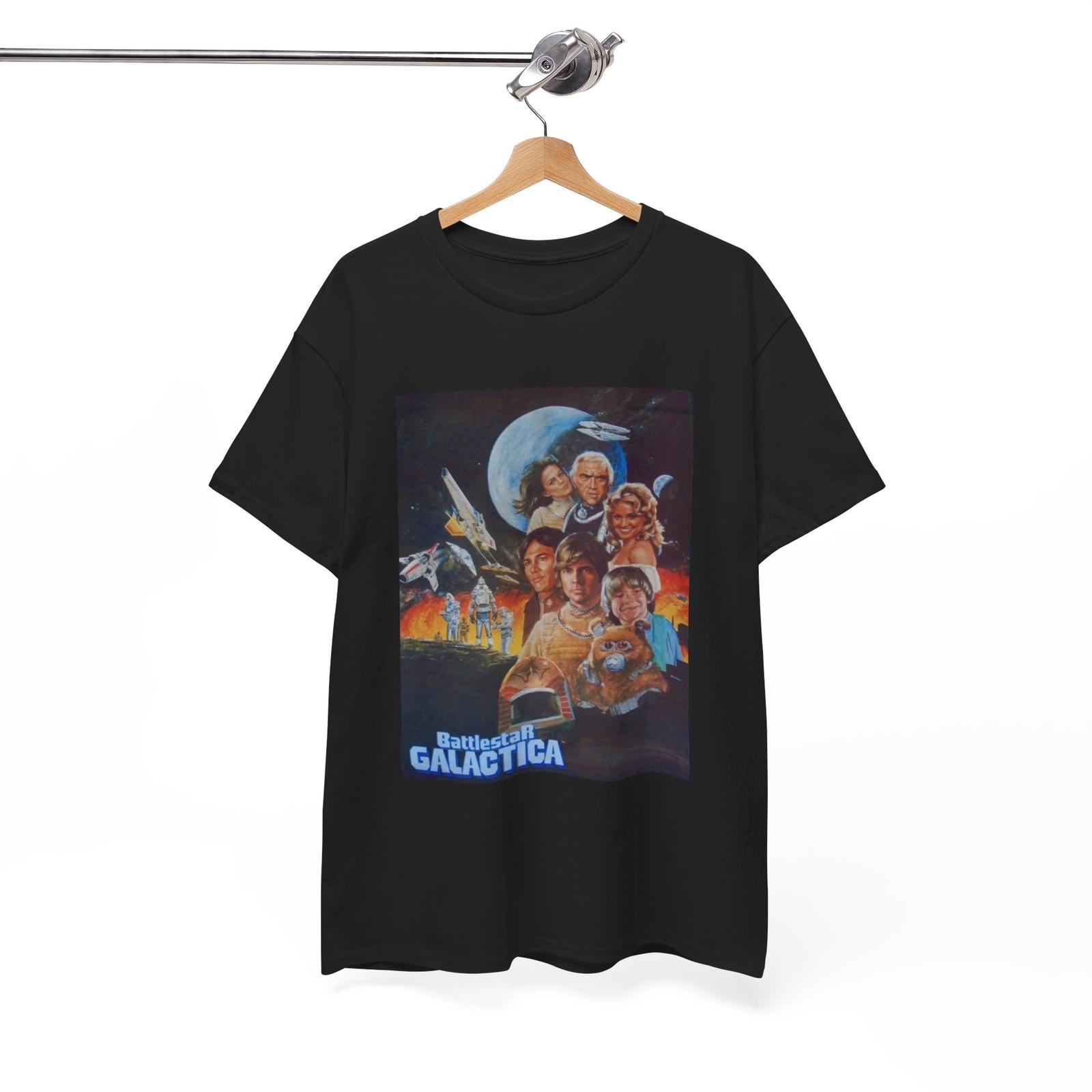 Battlestar Galactica Tshirt Retro Poster Spaceship Series Unisex Heavy Cotton S