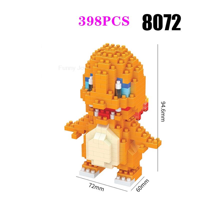 Funny Pokemon Building Blocks Assembly Anime Picachu Charizard Doll Blastoise Bulbasaur Gengar Pokémon Bricks Toy for Kid Gift