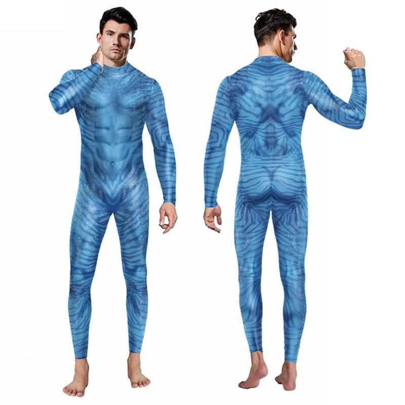 Avatar Inspired Halloween Costume Milk Silk Bodysuit For Fantasy Role Play