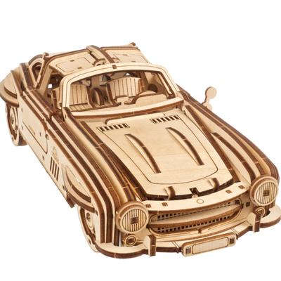 Ugears Coupé Deportivo de Puertas Alas 70205 Madera Sin Pegamento ni Herramientas Puzzle 3D con Instrucciones de Montaje Puzzle, Requerido,
