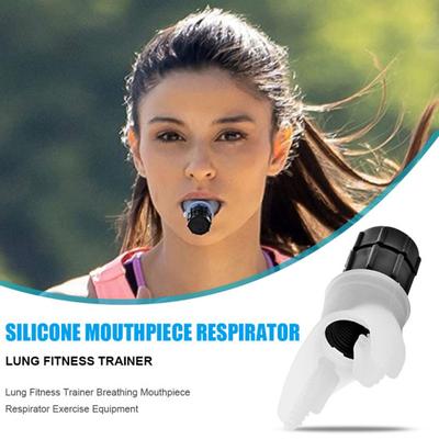 Breathing Trainer Portable Respiratory Muscle Trainer Adjustable Resistance Oral Muscular Exercise Device for Running Daily Fitness Training